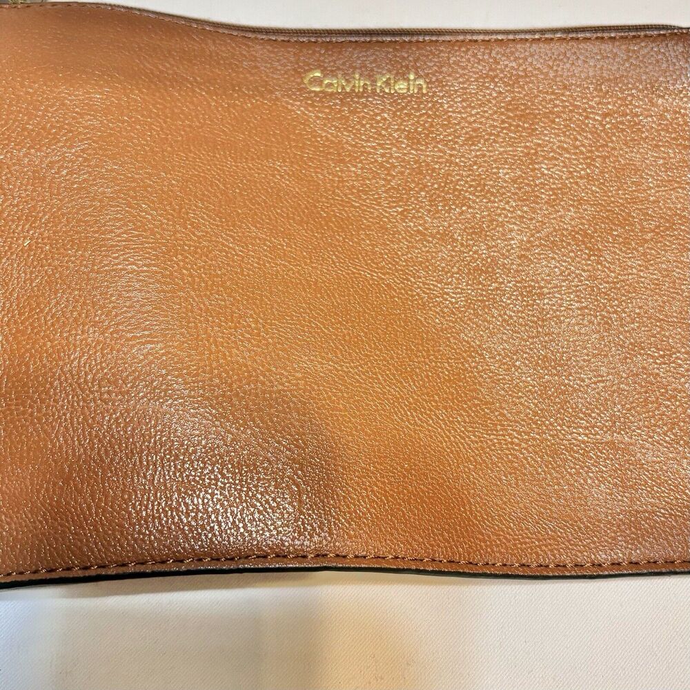 Calvin Klein Handbag/Tote Black/Brown Removable Brown Purse Business - Picture 6 of 13